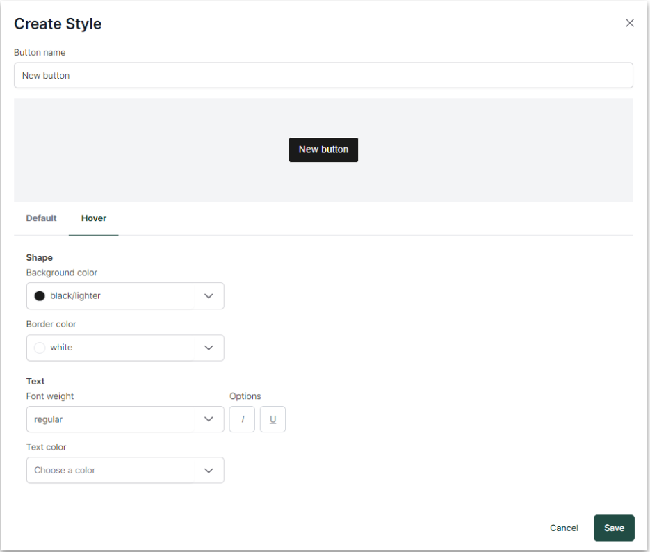 Anpassung der Schaltflächen im Standardzustand in der Career Site
