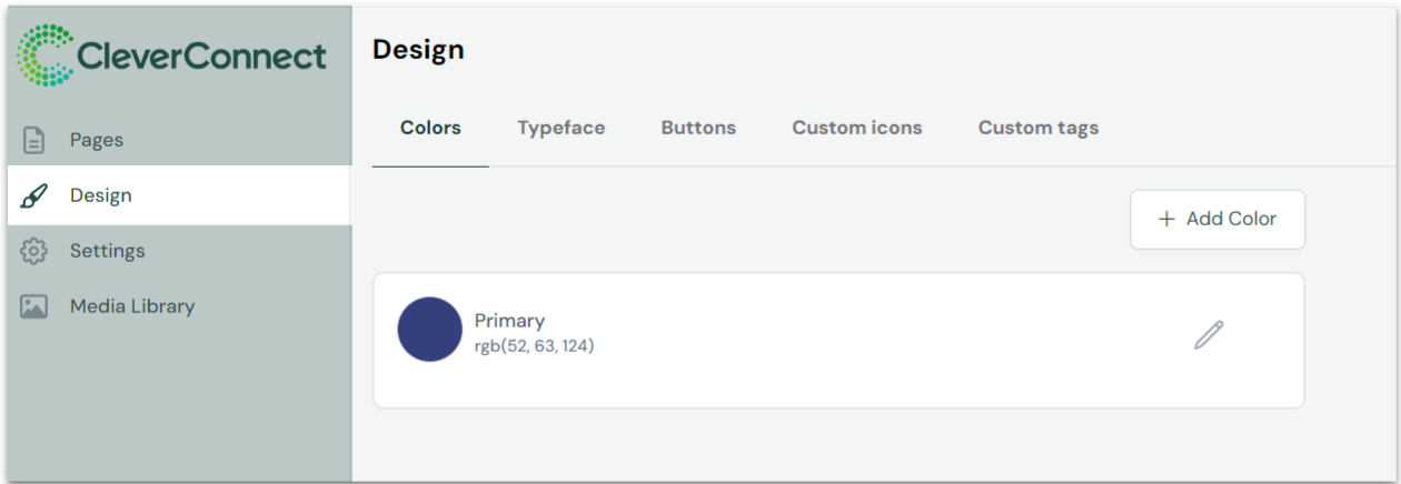 Screenshot des Design-Tabs in der Career Site von HubSpot