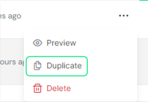 Capture d'écran montrant l'interface de duplication d'un site