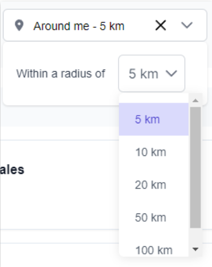 Illustration de la fonctionnalité de géolocalisation des offres d'emploi