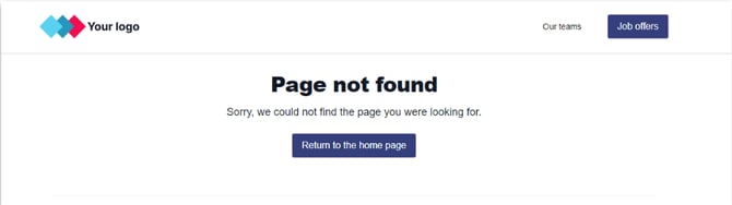 Exemple de page d'erreur 404 personnalisée