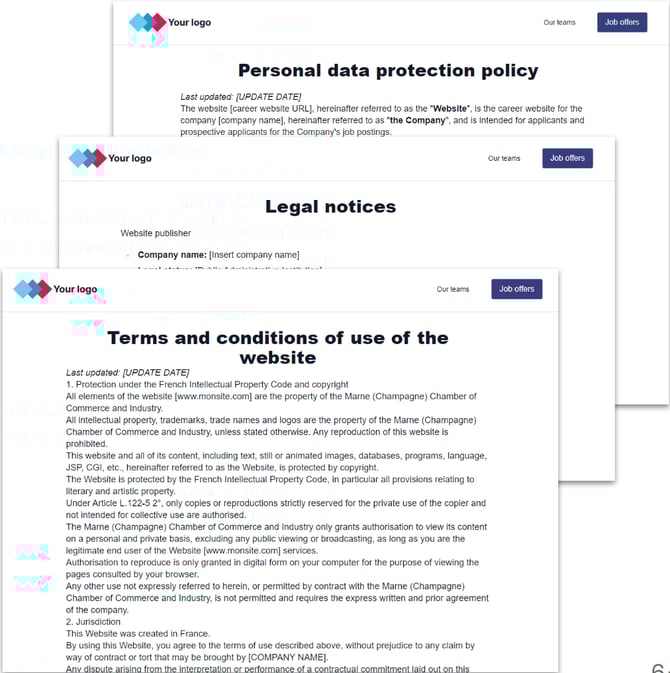 Exemple de modèle de texte légal