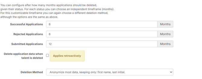 application deletion